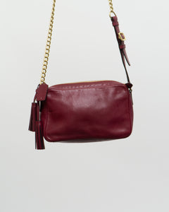 COACH x Legacy Flight Rich Red Leather Chain Purse