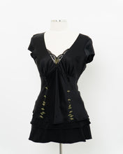 Load image into Gallery viewer, ESSENTIEL ANTWERP x Black Silk Embroidered Top (M)