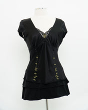 Load image into Gallery viewer, ESSENTIEL ANTWERP x Black Silk Embroidered Top (M)