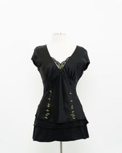 Load image into Gallery viewer, ESSENTIEL ANTWERP x Black Silk Embroidered Top (M)