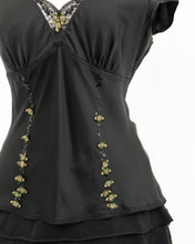 Load image into Gallery viewer, ESSENTIEL ANTWERP x Black Silk Embroidered Top (M)