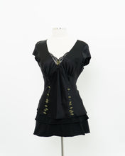 Load image into Gallery viewer, ESSENTIEL ANTWERP x Black Silk Embroidered Top (M)