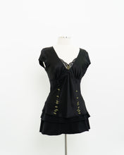 Load image into Gallery viewer, ESSENTIEL ANTWERP x Black Silk Embroidered Top (M)