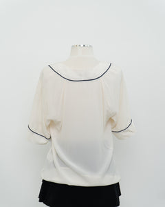 EQUIPMENT x Cream Pure Silk Deadstock Blouse (XS-L)