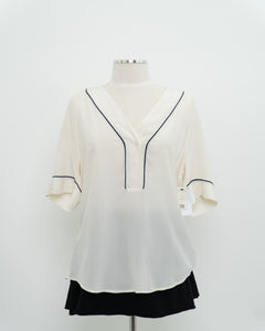 EQUIPMENT x Cream Pure Silk Deadstock Blouse (XS-L)