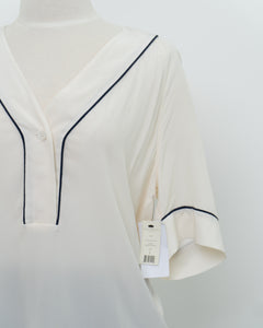 EQUIPMENT x Cream Pure Silk Deadstock Blouse (XS-L)