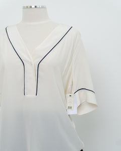 EQUIPMENT x Cream Pure Silk Deadstock Blouse (XS-L)