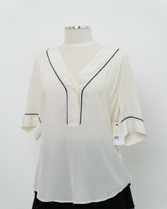 EQUIPMENT x Cream Pure Silk Deadstock Blouse (XS-L)