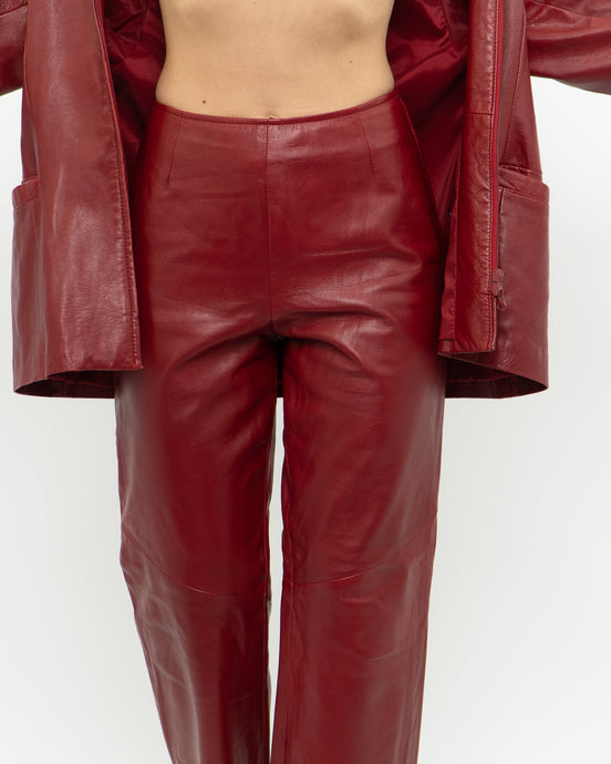 Vintage x DANIER Red Butter Leather Pant (S)