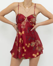 Load image into Gallery viewer, Vintage x Red Satin Mini Slip Dress (S)