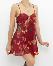 Load image into Gallery viewer, Vintage x Red Satin Mini Slip Dress (S)