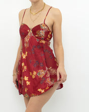 Load image into Gallery viewer, Vintage x Red Satin Mini Slip Dress (S)