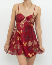 Load image into Gallery viewer, Vintage x Red Satin Mini Slip Dress (S)