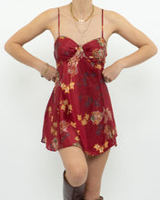 Load image into Gallery viewer, Vintage x Red Satin Mini Slip Dress (S)