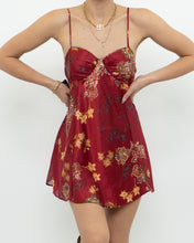 Load image into Gallery viewer, Vintage x Red Satin Mini Slip Dress (S)