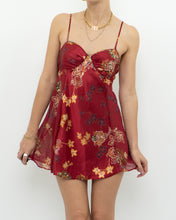 Load image into Gallery viewer, Vintage x Red Satin Mini Slip Dress (S)