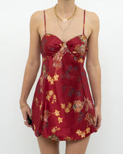 Load image into Gallery viewer, Vintage x Red Satin Mini Slip Dress (S)