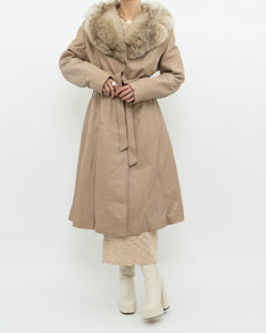 Vintage x Beige Penny Lane Leather, Fur Coat (XS-M)