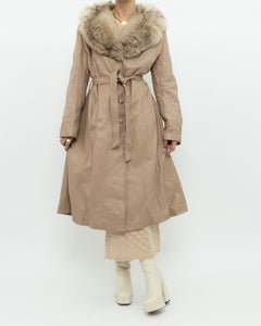 Vintage x Beige Penny Lane Leather, Fur Coat (XS-M)