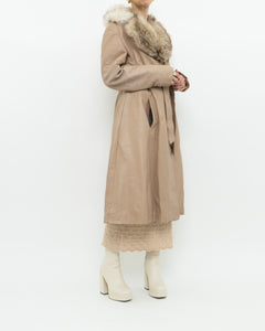 Vintage x Beige Penny Lane Leather, Fur Coat (XS-M)