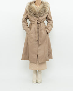 Vintage x Beige Penny Lane Leather, Fur Coat (XS-M)