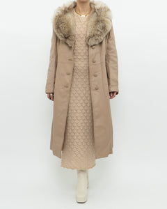 Vintage x Beige Penny Lane Leather, Fur Coat (XS-M)