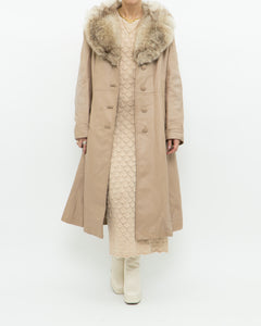 Vintage x Beige Penny Lane Leather, Fur Coat (XS-M)