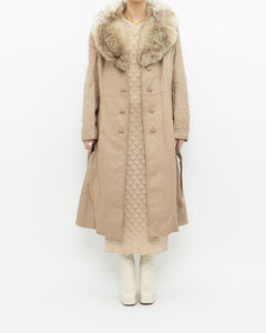 Vintage x Beige Penny Lane Leather, Fur Coat (XS-M)