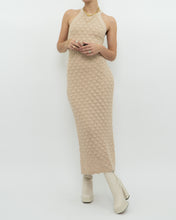 Load image into Gallery viewer, ALICE &amp; OLIVIA x Deadstock Beige Knit Floor Length Dress (M, L)