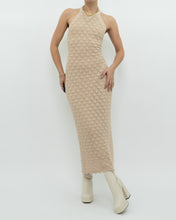 Load image into Gallery viewer, ALICE &amp; OLIVIA x Deadstock Beige Knit Floor Length Dress (M, L)