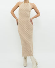 Load image into Gallery viewer, ALICE &amp; OLIVIA x Deadstock Beige Knit Floor Length Dress (M, L)