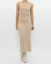 Load image into Gallery viewer, ALICE &amp; OLIVIA x Deadstock Beige Knit Floor Length Dress (M, L)