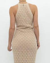 Load image into Gallery viewer, ALICE &amp; OLIVIA x Deadstock Beige Knit Floor Length Dress (M, L)