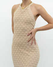 Load image into Gallery viewer, ALICE &amp; OLIVIA x Deadstock Beige Knit Floor Length Dress (M, L)