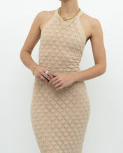 Load image into Gallery viewer, ALICE &amp; OLIVIA x Deadstock Beige Knit Floor Length Dress (M, L)