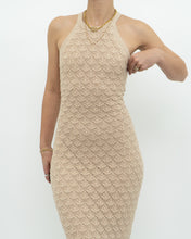 Load image into Gallery viewer, ALICE &amp; OLIVIA x Deadstock Beige Knit Floor Length Dress (M, L)