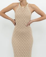 Load image into Gallery viewer, ALICE &amp; OLIVIA x Deadstock Beige Knit Floor Length Dress (M, L)