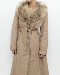 Vintage x Beige Penny Lane Leather, Fur Coat (XS-M)