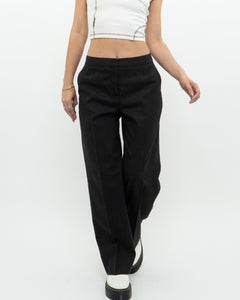 Vintage x MAX MARA Grey Wool Pleated Pants (S)