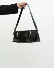 Load image into Gallery viewer, ARCADIA ITALY x Black Leather Zipper Bag