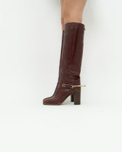 Load image into Gallery viewer, Vintage x POLLINI Red Leather Knee High Boots (7-8)