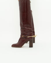 Load image into Gallery viewer, Vintage x POLLINI Red Leather Knee High Boots (7-8)