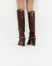 Load image into Gallery viewer, Vintage x POLLINI Red Leather Knee High Boots (7-8)