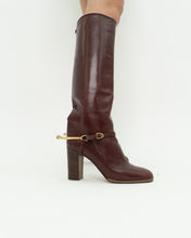 Load image into Gallery viewer, Vintage x POLLINI Red Leather Knee High Boots (7-8)