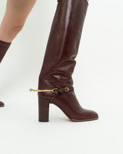 Load image into Gallery viewer, Vintage x POLLINI Red Leather Knee High Boots (7-8)