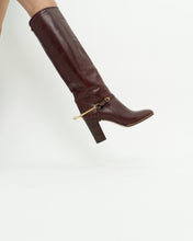 Load image into Gallery viewer, Vintage x POLLINI Red Leather Knee High Boots (7-8)