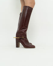 Load image into Gallery viewer, Vintage x POLLINI Red Leather Knee High Boots (7-8)