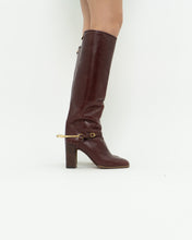 Load image into Gallery viewer, Vintage x POLLINI Red Leather Knee High Boots (7-8)