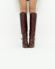 Load image into Gallery viewer, Vintage x POLLINI Red Leather Knee High Boots (7-8)