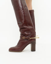 Load image into Gallery viewer, Vintage x POLLINI Red Leather Knee High Boots (7-8)